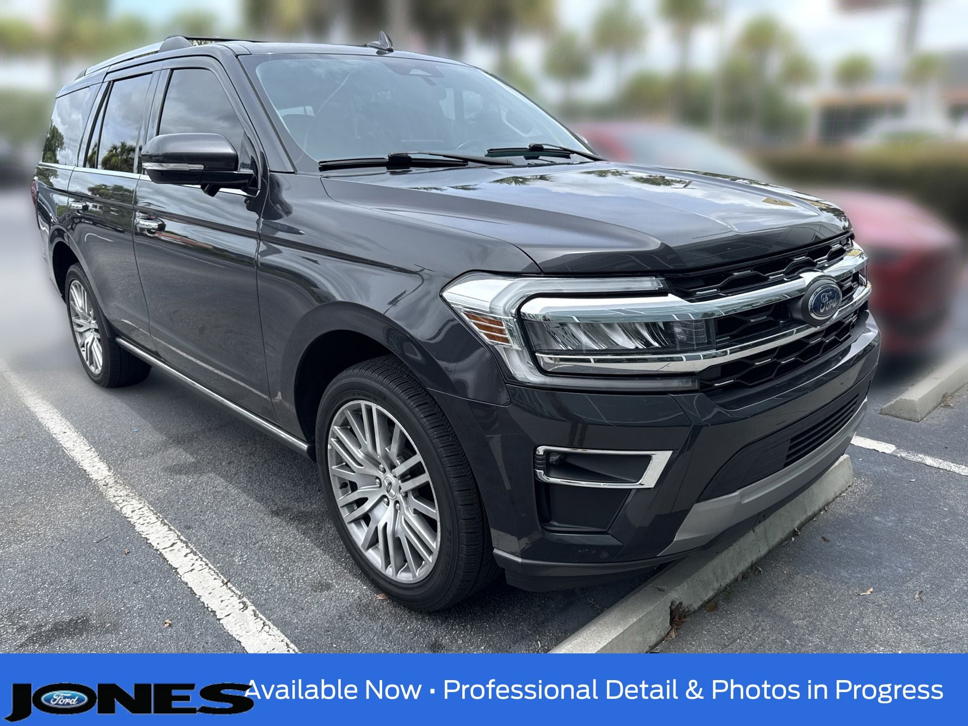 2023 Ford Expedition Limited in Dark Matter Metallic — front three-quarter view