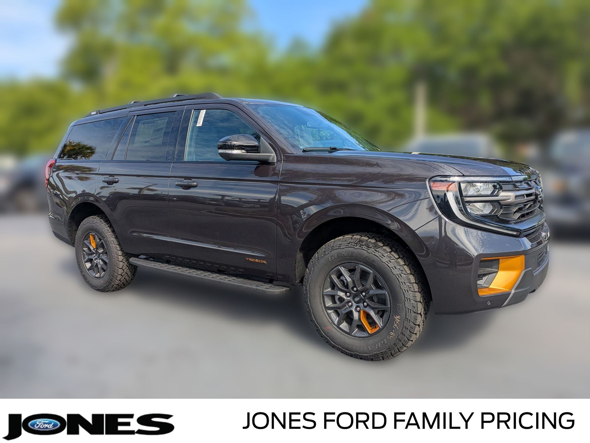 2026 Ford Expedition Tremor in Dark Matter Gray Metallic — front three-quarter view