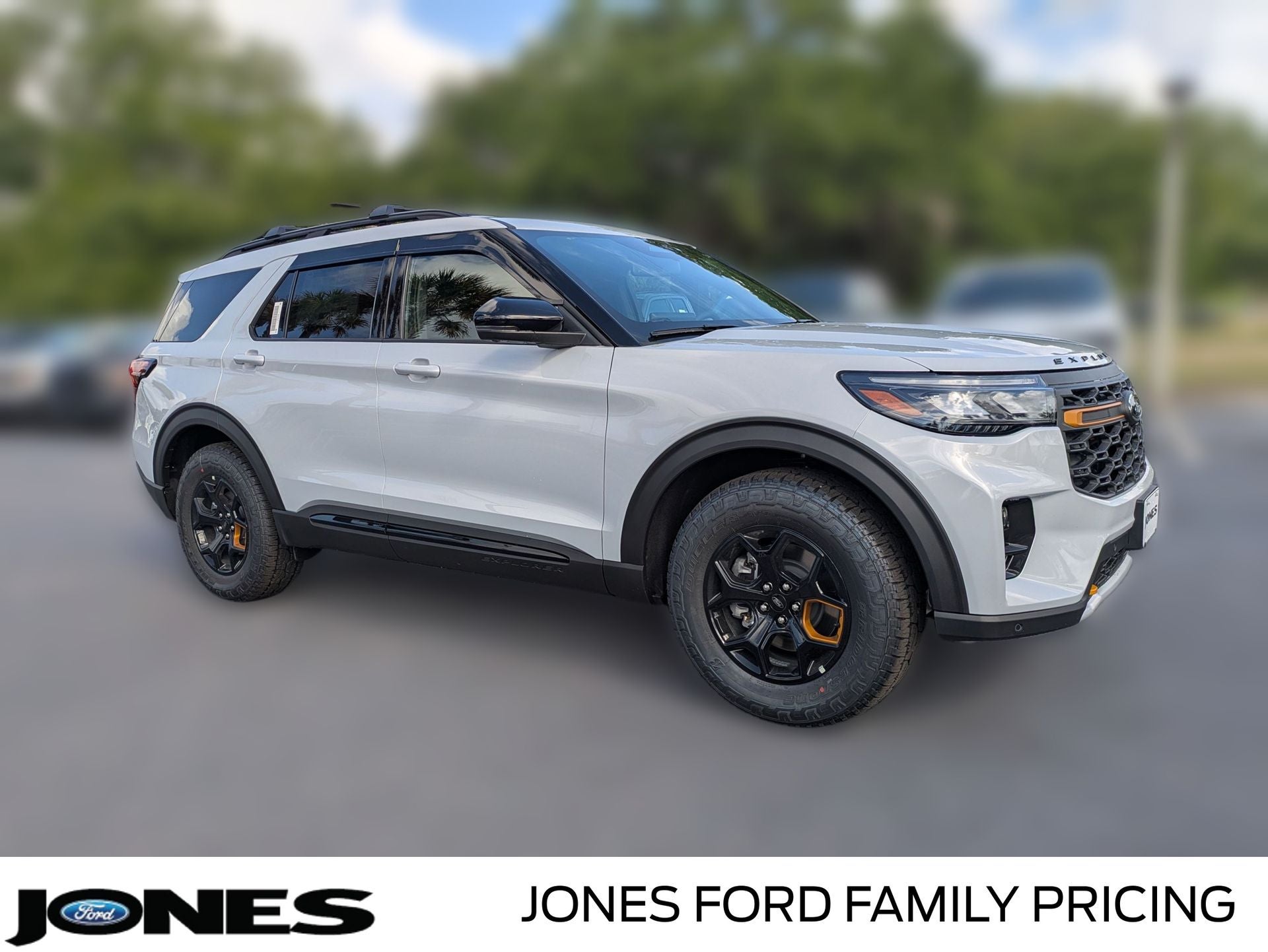2026 Ford Explorer Tremor in Space White Metallic — front three-quarter view