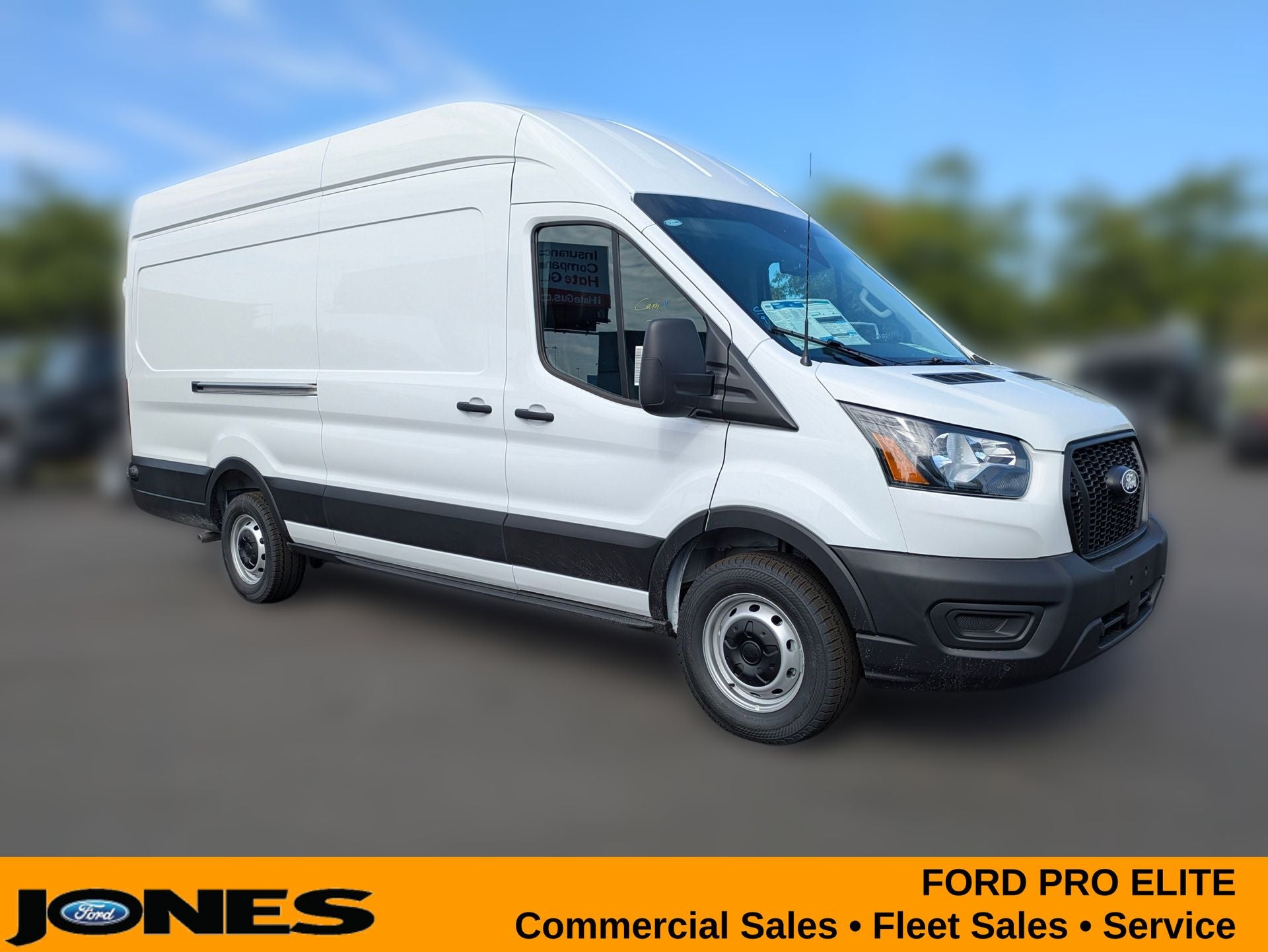 2026 Ford Transit-350 Cargo Van in Oxford White — front three-quarter view