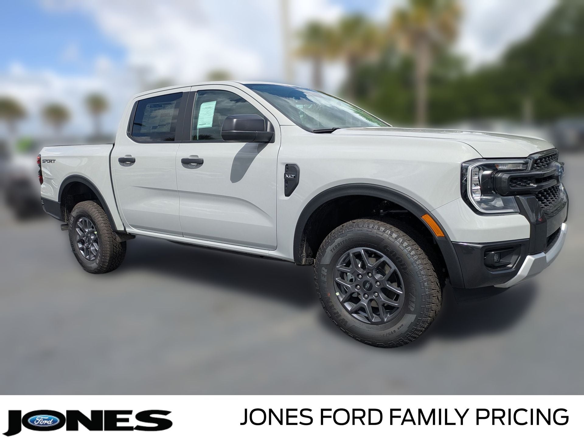 2026 Ford Ranger XLT in Avalanche — front three-quarter view