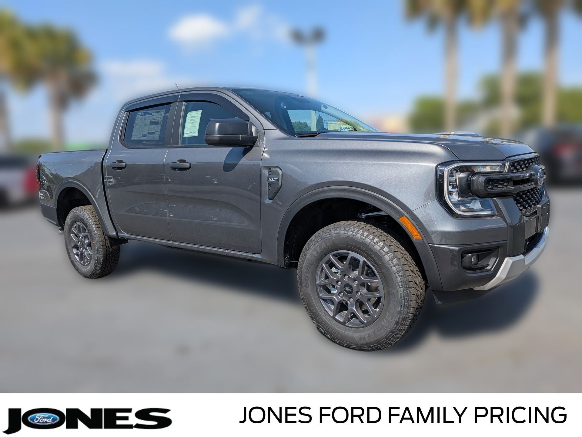 2026 Ford Ranger XLT in Carbonized Gray Metallic — front three-quarter view