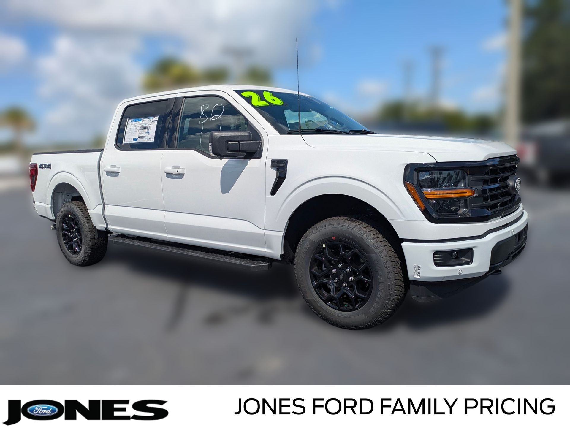 2026 Ford F-150 XLT in Oxford White — front three-quarter view