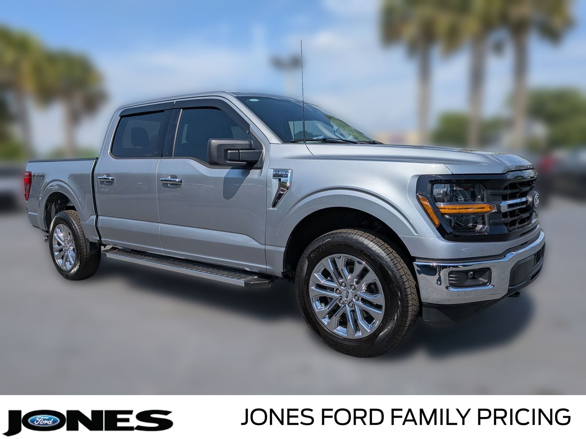 2026 Ford F-150 XLT in Iconic Silver Metallic — front three-quarter view