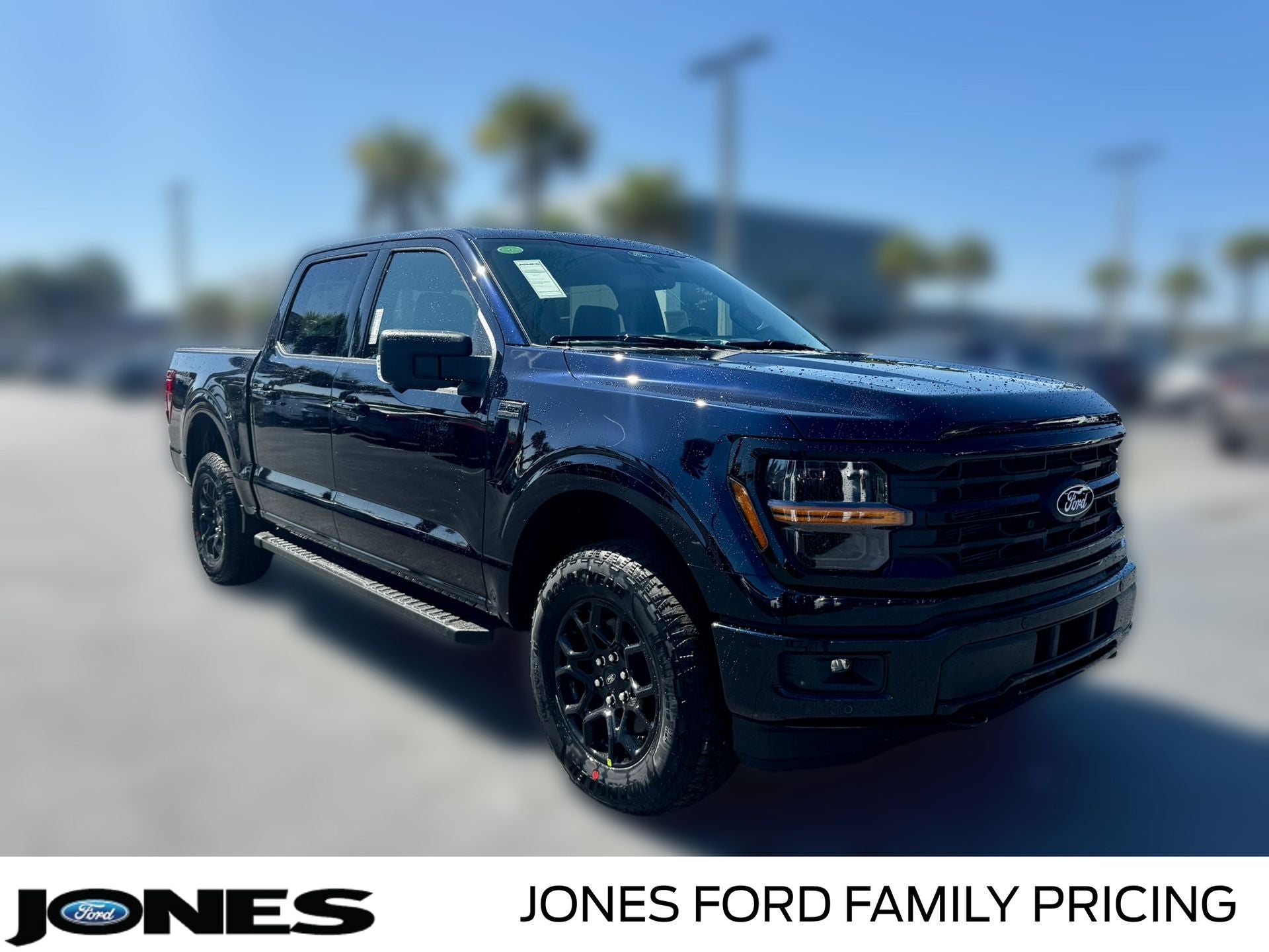 2026 Ford F-150 XLT in Antimatter Blue Metallic — front three-quarter view