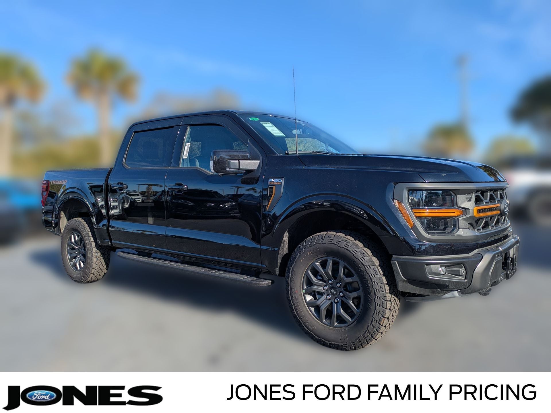 2026 Ford F-150 Tremor in Agate Black Metallic — front three-quarter view