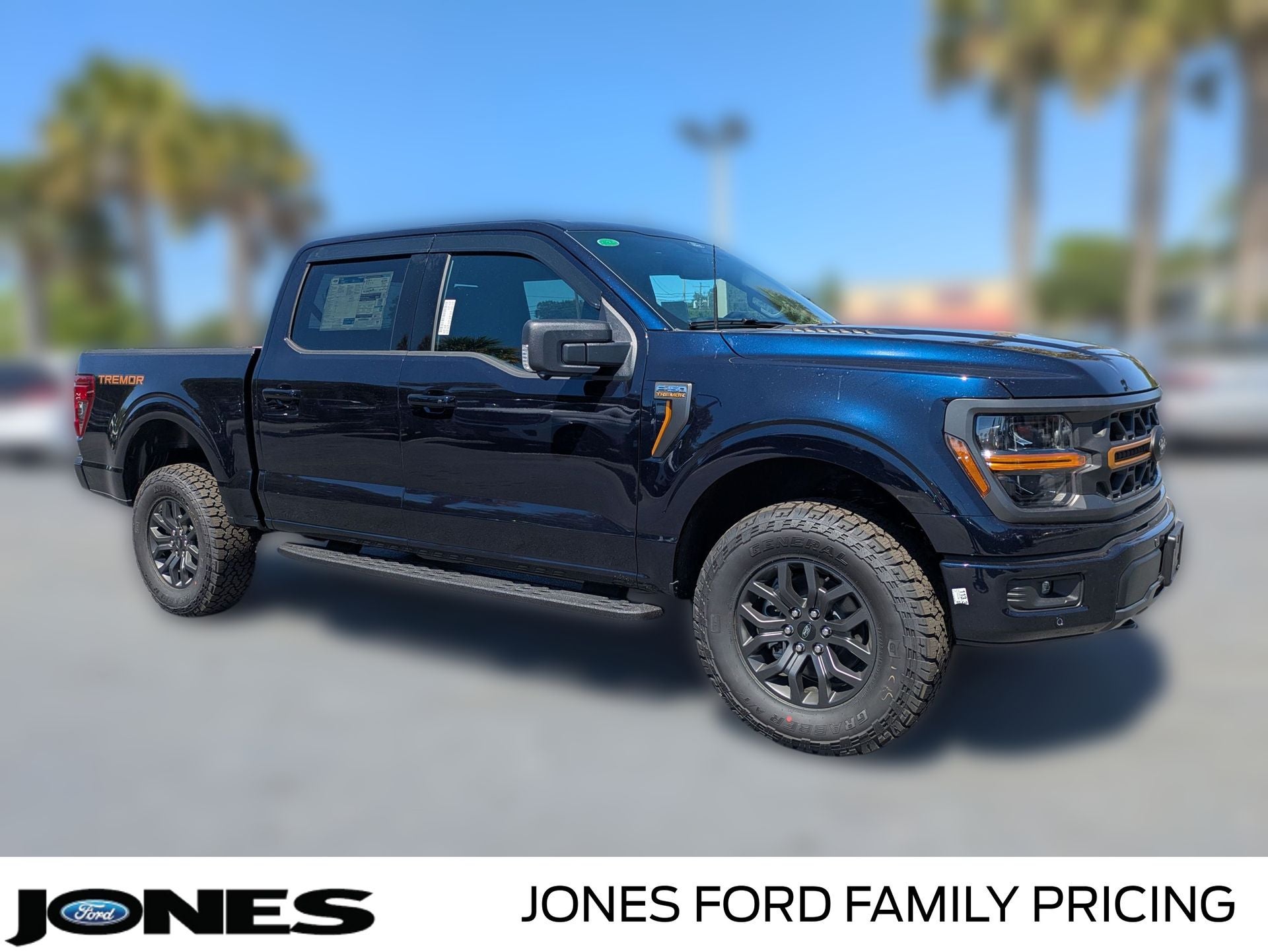 2026 Ford F-150 Tremor in Antimatter Blue Metallic — front three-quarter view