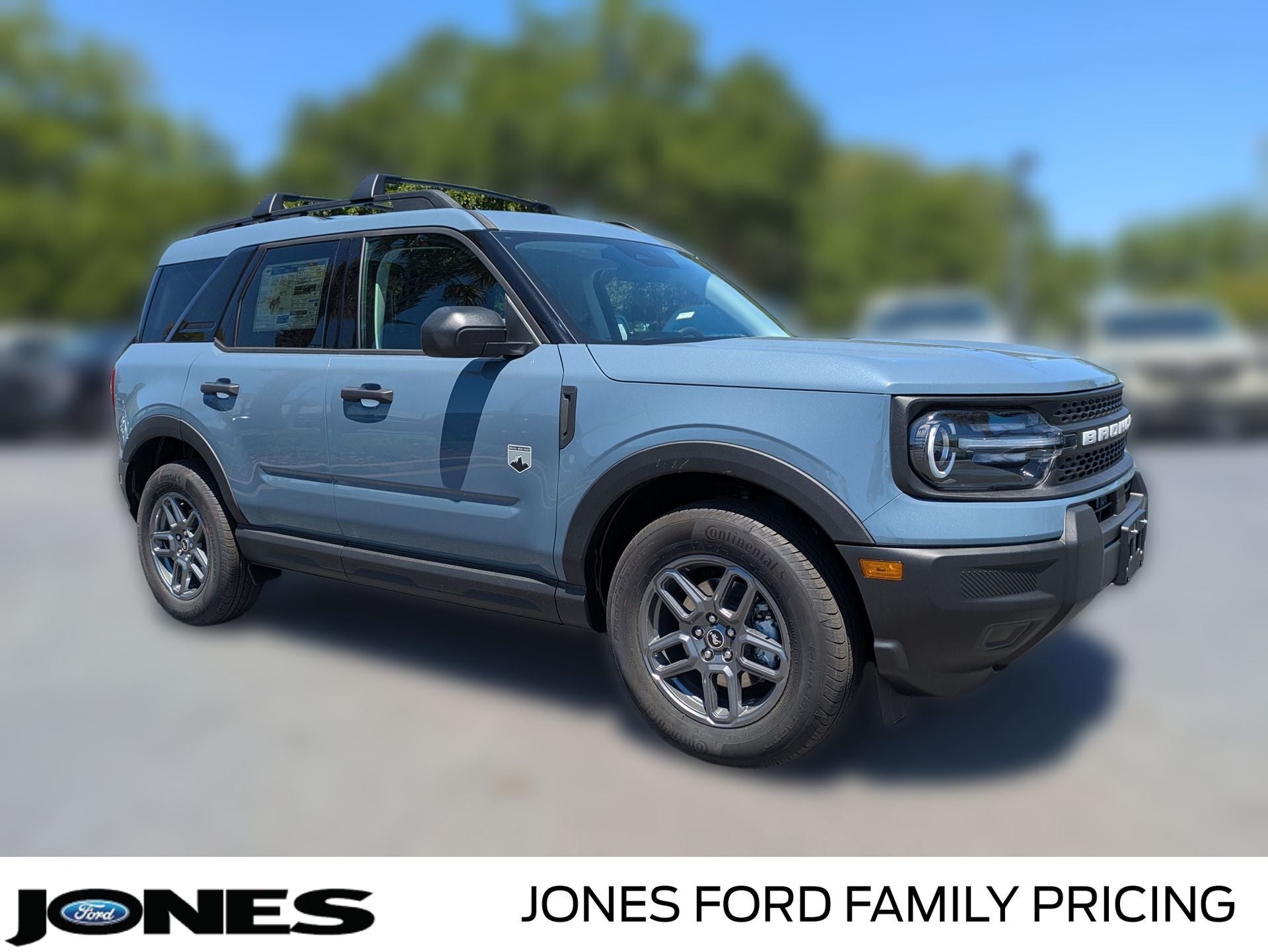 2026 Ford Bronco Sport Big Bend in Azure Gray Metallic Tri-Coat — front three-quarter view