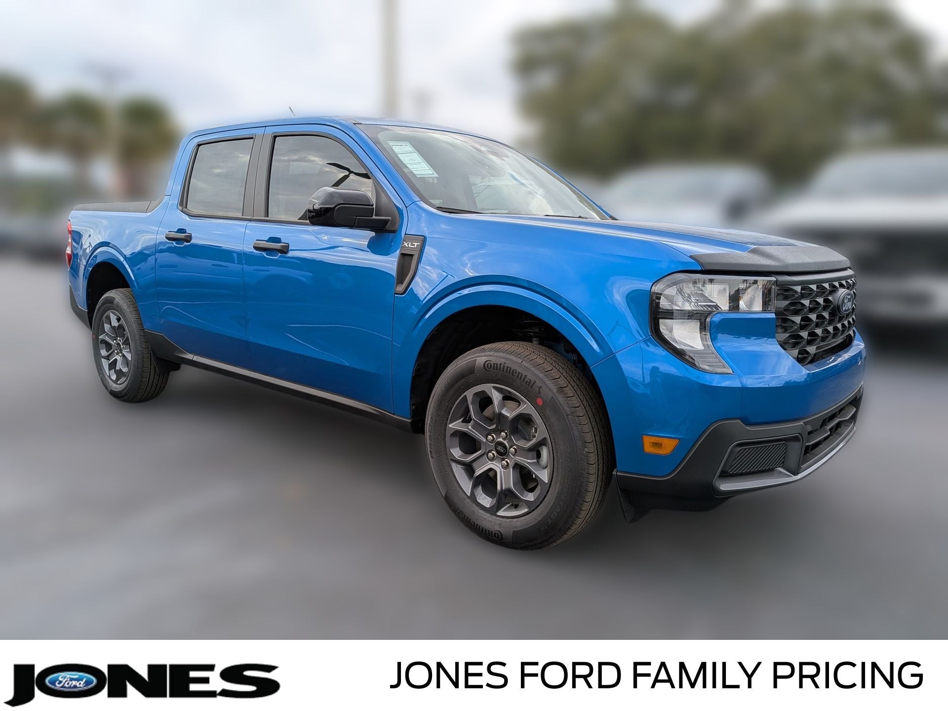 2026 Ford Maverick XLT in Velocity Blue — front three-quarter view