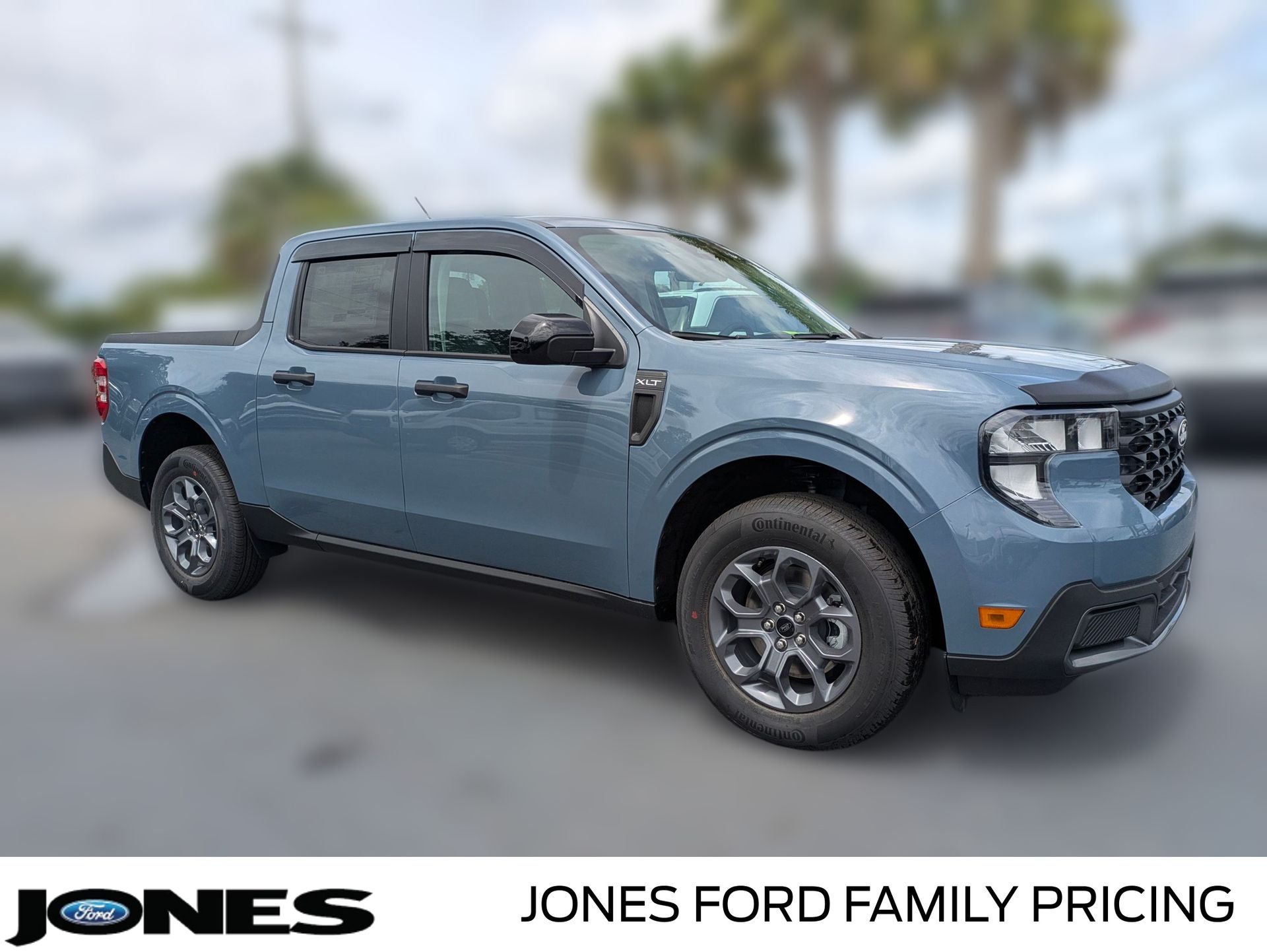 2026 Ford Maverick XLT in Azure Gray Metallic Tri-Coat — front three-quarter view